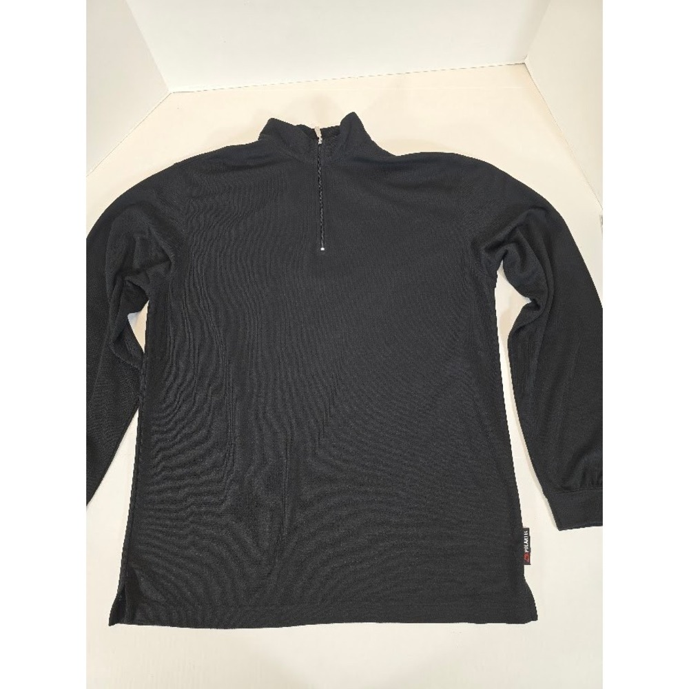 Rockport Mens M Black Polartec 1/4 Zip Pullover Long‎ Sleeve Athletic Top